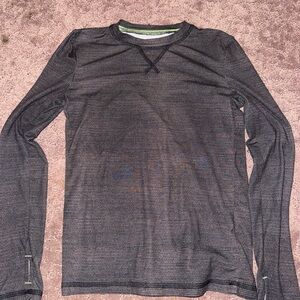 Boys Black Cuddl Duds Long Sleeve Shirt with thumb holes